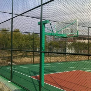 Why is the stadium fence made of chain link fence